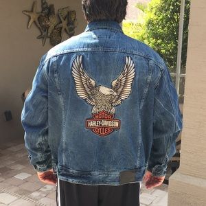 Harley davidson mens jean jacket